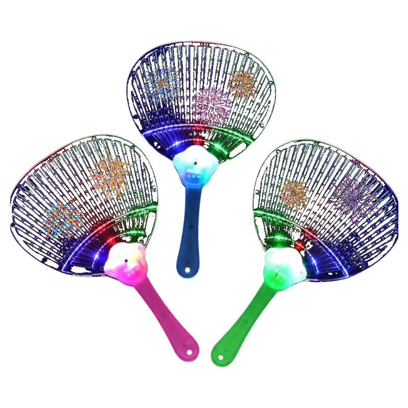 花火のシールを貼って作る光るLEDうちわの工作キット